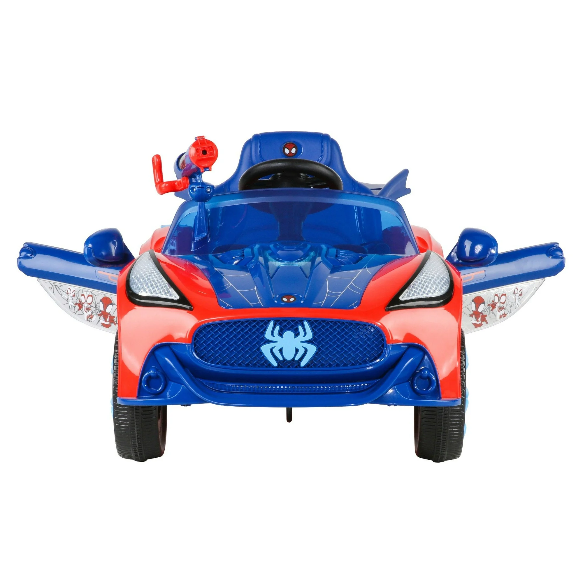 Dynacraft Spider-Man 6V Super Car, Battery Powered Ride-on with Lights and Sounds, 1 count