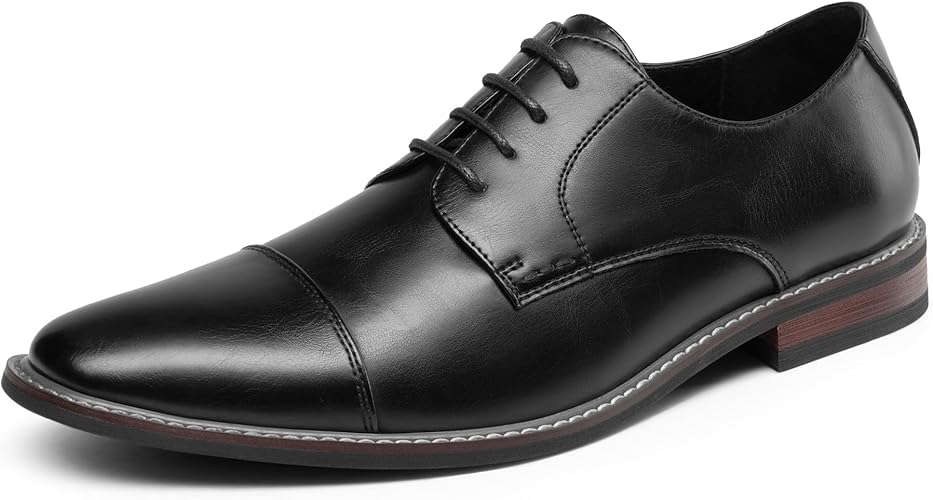 Bruno Marc Men's Prince Classic Modern Formal Oxford Lace Up Dress Shoes