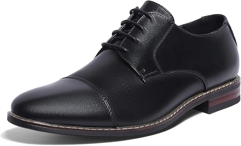 Mofri Men's Oxford Suede Shoes, Wingtip Dress Shoes for All Occasions, Waterproof, Latex Insole, Lace-Up-1