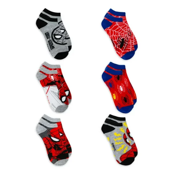 Spider-Man Boys Socks, 6-Pack, No Show Style - Image 2